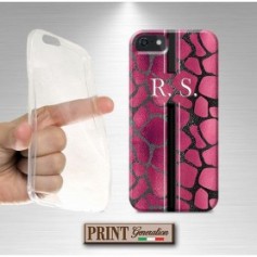 Cover Personalizzata - MONOGRAMMA INIZIALI NOME - PELLE SERPENTE - Samsung