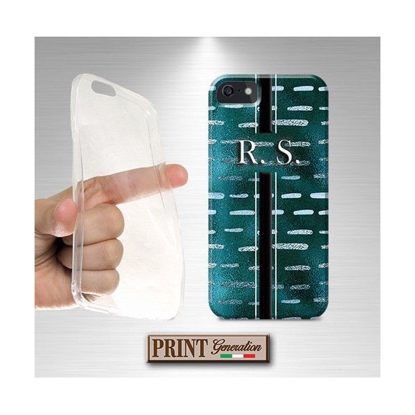 Cover Personalizzata - MONOGRAMMA INIZIALI NOME - ACQUAMARINA BRILLANTE - Asus