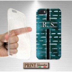Cover Personalizzata - MONOGRAMMA INIZIALI NOME - ACQUAMARINA BRILLANTE - Asus