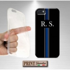 Cover Personalizzata - MONOGRAMMA INIZIALI NOME - RIGA BLU - Asus