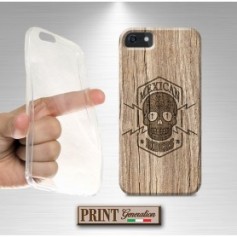 Cover stampata RIDER SKULL LEGNO effetto Asus