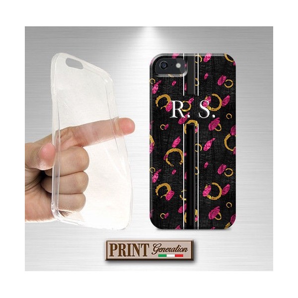 Cover Personalizzata - MONOGRAMMA INIZIALI NOME - FANTASIA LILLA - Huawei