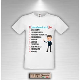 T-Shirt - 10 COMANDAMENTI BOSS - Lista personalizzata - Vari Colori
