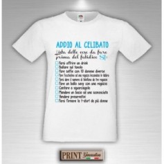 T-Shirt - LISTA COSE DA FARE PRIMA DEL SI - Addio al Celibato - Lista personalizzata