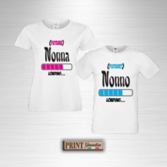 T-Shirt - LOADING NONNA NONNO - Idea regalo - Coppia