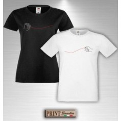 T-Shirt - FILO ROSSO DEL DESTINO - Idea regalo - San Valentino - Coppia