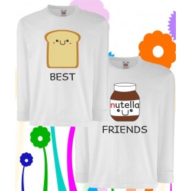 T-Shirt maniche lunghe - BEST FRIENDS BREAD AND NUTS CREAM - Idea regalo