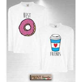 T-Shirt maniche lunghe - DONUT E COFFEE - Idea regalo