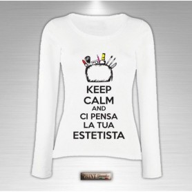 T-Shirt maniche lunghe - ESTETISTA - Idea regalo - Frasi divertenti