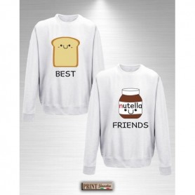 Felpa - BEST FRIENDS BREAD AND NUTS CREAM - Idea regalo