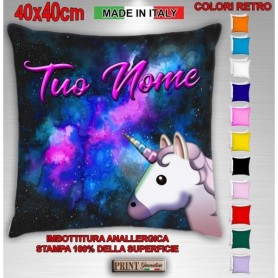 Cuscino Personalizzato - UNICORNO NEBULOSA CON NOME - Idea Regalo