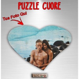 Puzzle Personalizzato - CUORE CON FOTO - Formato A3 - Idea regalo