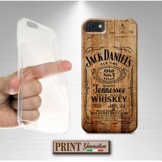 Cover stampata Jack Daniel's effetto legno Samsung