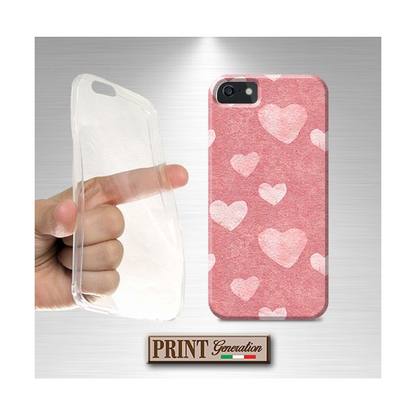 Cover stickers cuori rosa iPhone