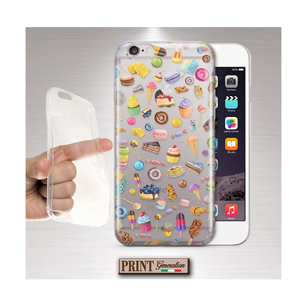 Cover Stickers dolci trasparente iPhone