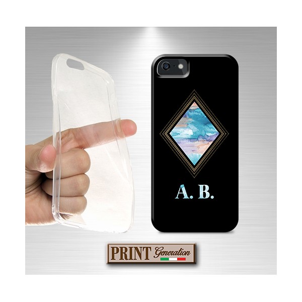 Cover Quadro azzurro viola iPhone