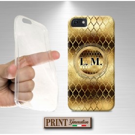 Cover Foglio oro iniziali iPhone
