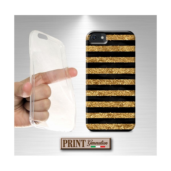 Cover Linea nero oro brillantini iPhone