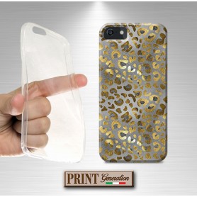 Cover Leopardato fondo silver Nokia