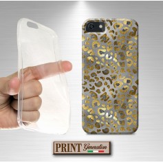 Cover Leopardato fondo silver Nokia