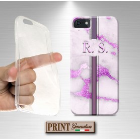 Cover Marmo bianco fucsia iPhone