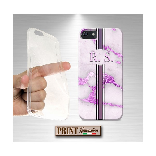 Cover Marmo bianco fucsia iPhone