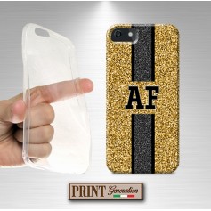 Cover stampata Personalizzata monogramma oro fantastico effetto glitter Nokia