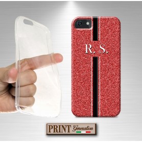 Cover Iniziali rossa brillantini Nokia