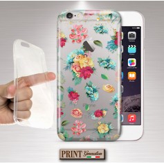 Cover trasparente fantasia fiore delicato Wiko