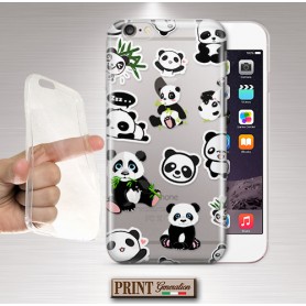 Cover trasparente collage panda Huawei