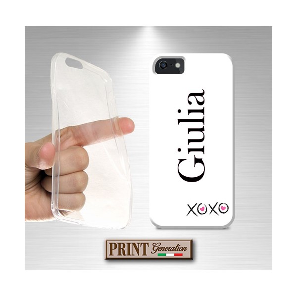 Cover Personalizzata nome baci abbracci cuore Nokia
