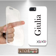 Cover Personalizzata nome baci abbracci cuore Nokia