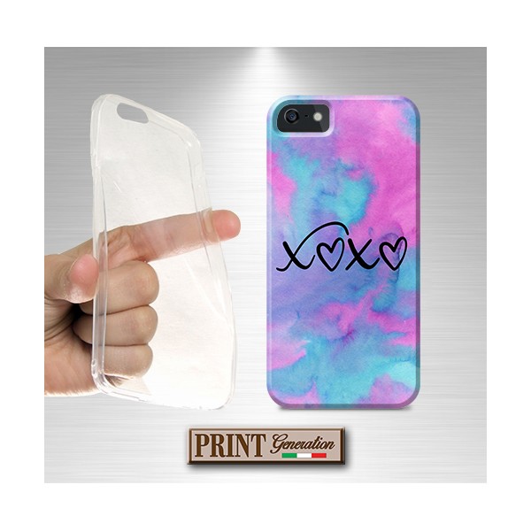 Cover xoxo fondo colorato cuori Nokia