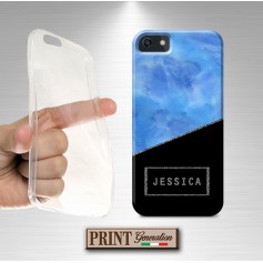 Cover stampata personalizzata nome glitter argento effetto strass Xiaomi