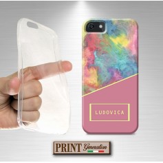 Cover Personalizzata nome giallo arcobaleno Nokia