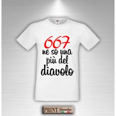 T-Shirt 667 ne so una più del diavolo Maglietta Uomo Frasi Divertenti