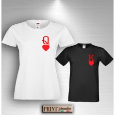 T-Shirt REGINA DI CUORI Maglietta Donna San Valentino Fidanzanti