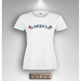 T-Shirt Donna - AMERICA