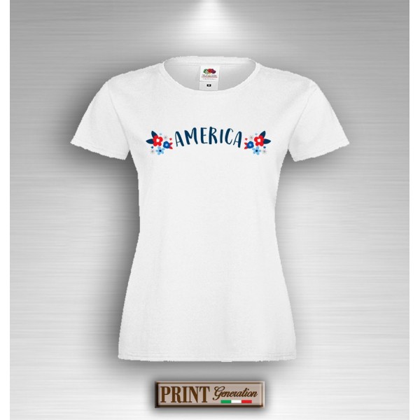 T-Shirt Donna - AMERICA