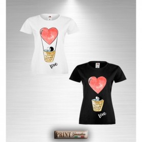 T-Shirt Donna - MONGOLFIERA BACIO LOVE