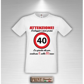 T-Shirt Quarantesimo Compleanno 40 Anni 2 Volte Ventenne