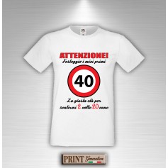 T-Shirt Quarantesimo Compleanno 40 Anni 2 Volte Ventenne