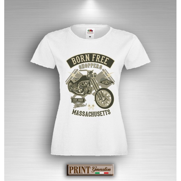 T-Shirt - BORN FREE CHOPPER - NATI LIBERI