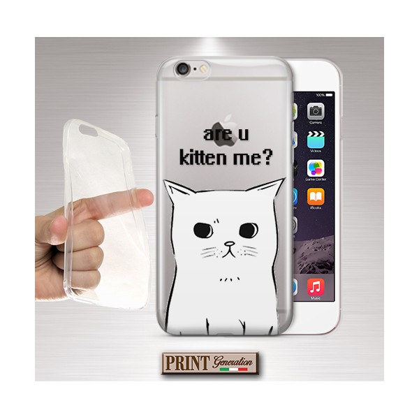 Cover - 'are u KITTEN me' gatto carino trasparente frasi divertenti NOKIA
