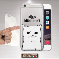 Cover - 'are u KITTEN me' gatto carino trasparente frasi divertenti NOKIA