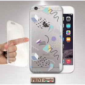 Cover - 'ASTRATTO figure' forme colori pastello memphis style TRASPARENTE NOKIA