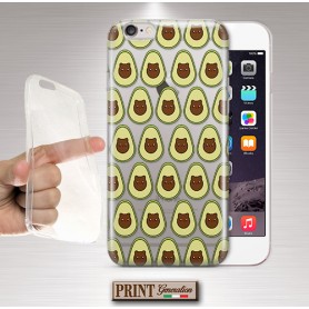 Cover - 'Avocatdo pattern' frutta gatto carino TRASPARENTE avocado NOKIA