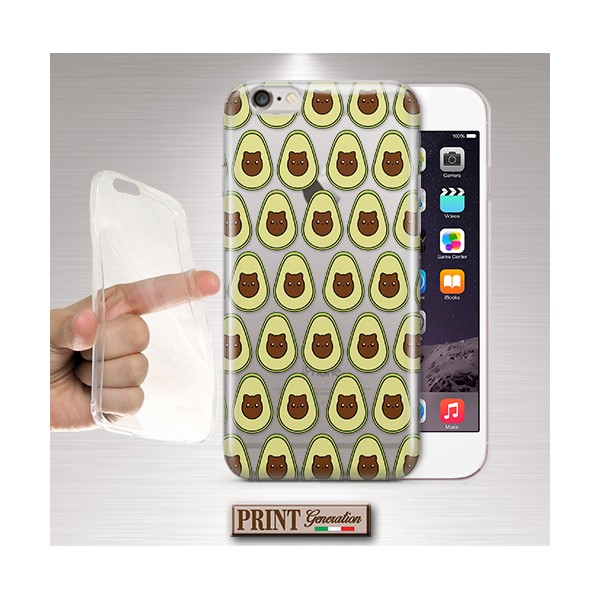 Cover - 'Avocatdo pattern' frutta gatto carino TRASPARENTE avocado NOKIA
