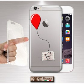 Cover - 'balloon YOU'LL FLOAT TOO' palloncino it pagliaccio horror film pennywise TRASPARENTE IPHONE