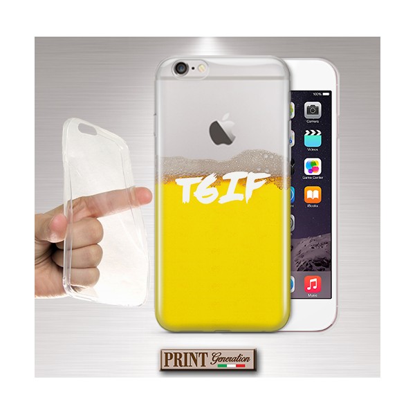 Cover - 'BEER TGIF' EFFETTO LIQUIDO BIRRA DIVERTENTE TRASPARENTE NOKIA